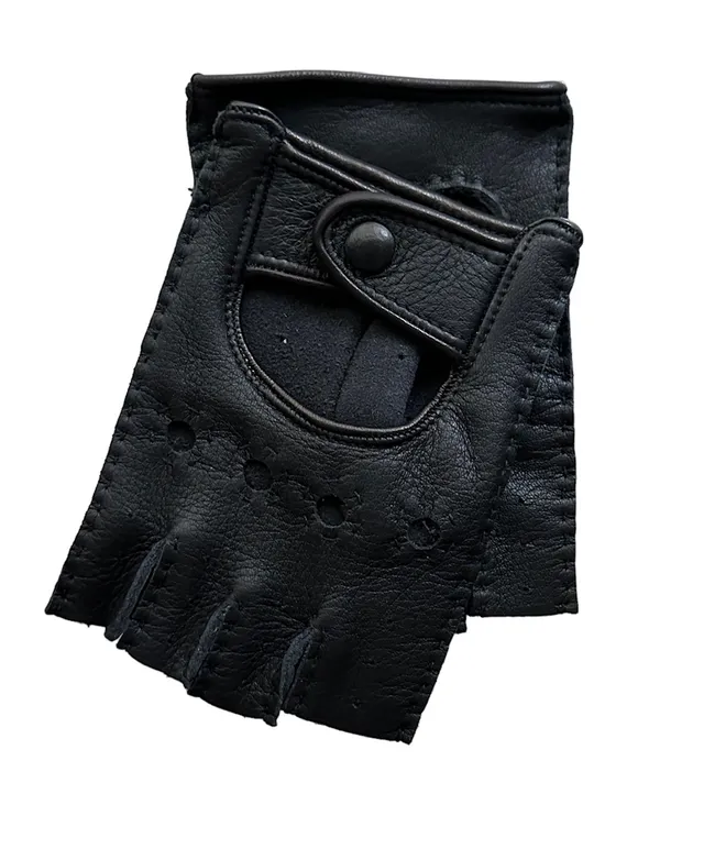 merola-gloves-guanti-da-guida-in-pelle-di-cervo-scamosciata-senza-dita-cuciti-a- image 1
