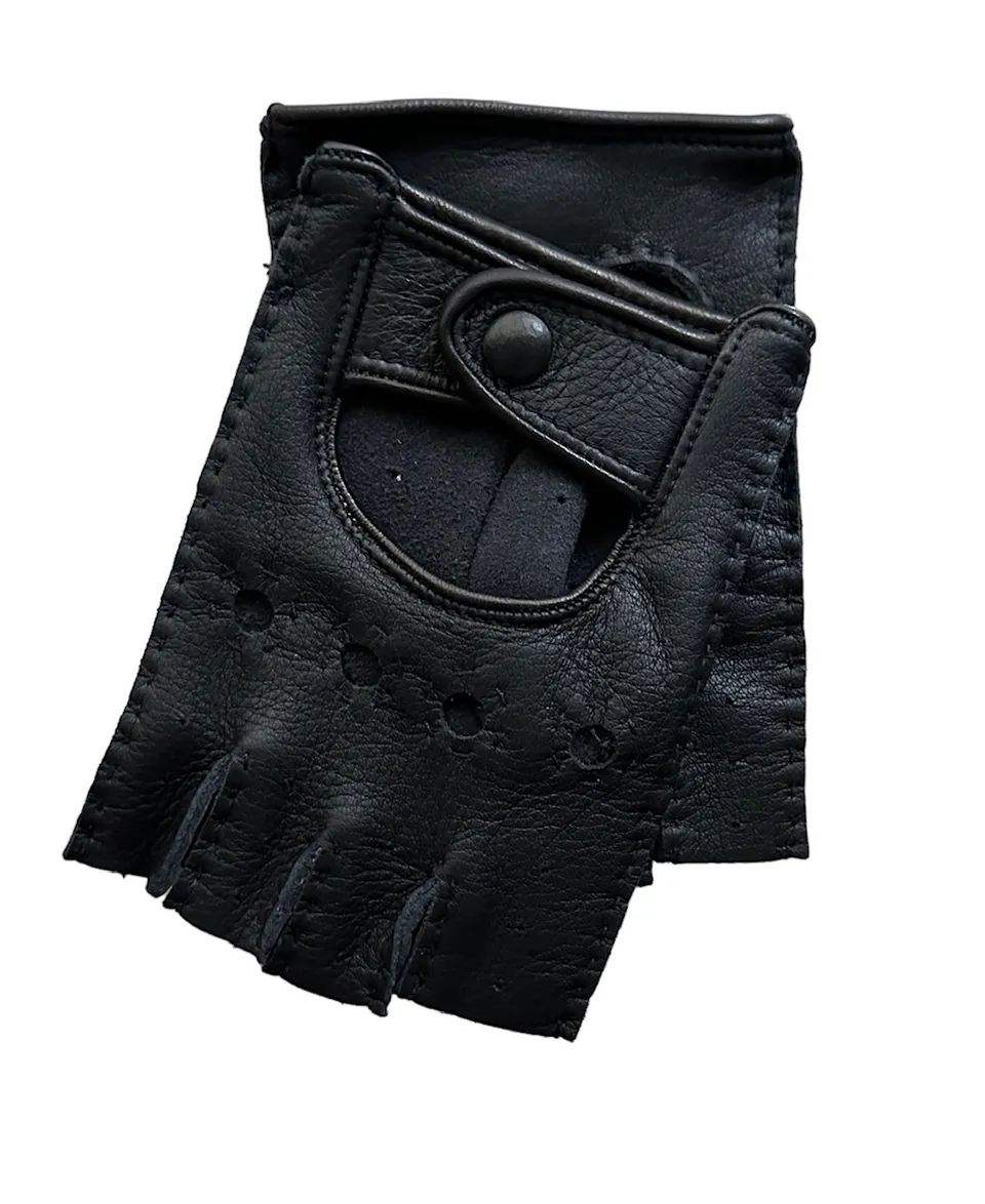 merola-gloves-guanti-da-guida-in-pelle-di-cervo-scamosciata-senza-dita-cuciti-a- image 1