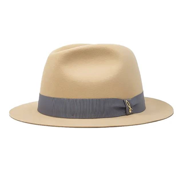 doria-1905-vittorio-cappello-fedora-beige-tesa-stretta-lapin image 1