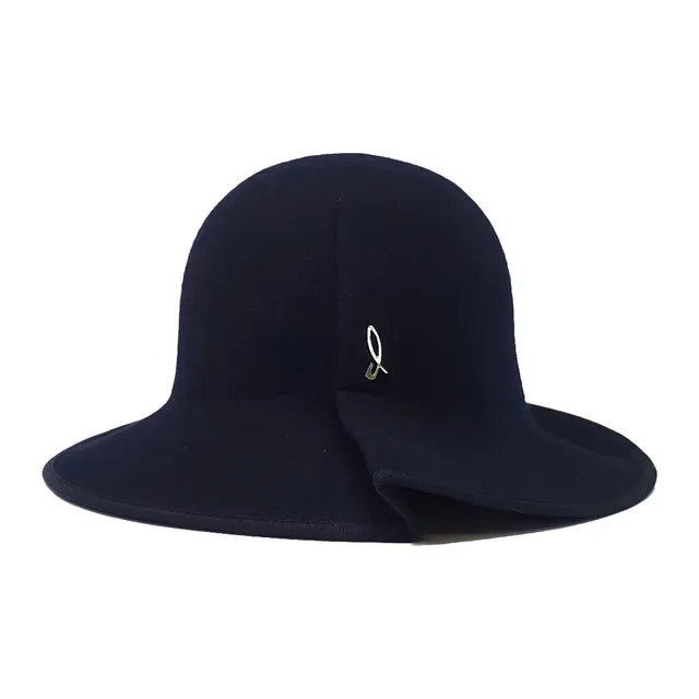 doria-1905-azulina-cappello-cloche-arrotolabile-in-feltro-lana-blu image 1