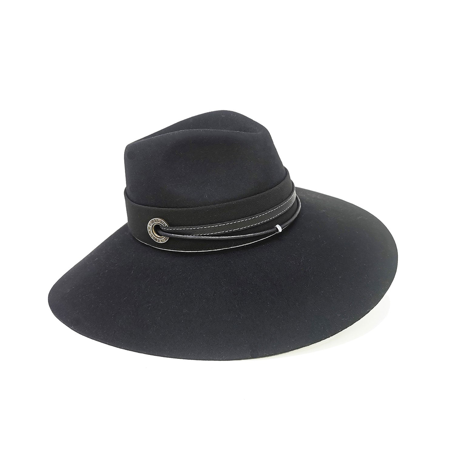 doria-1905-trocadero-cappello-donna-tesa-larga-feltro-lana-nero image 1