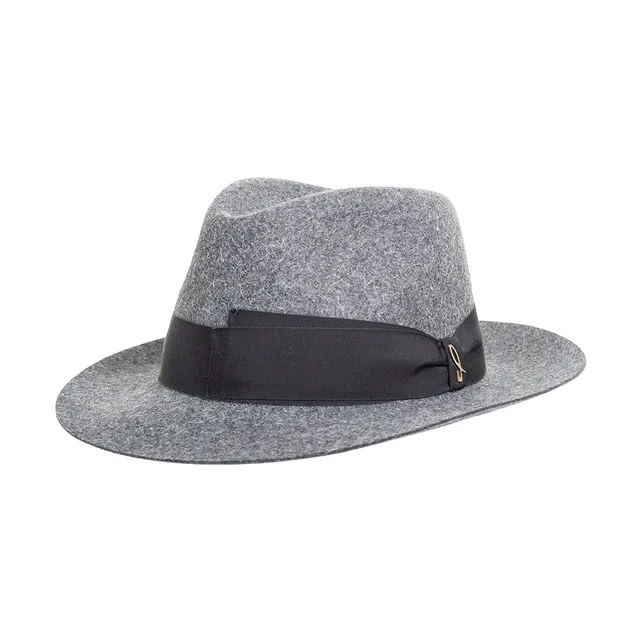 doria-1905-jigen-cappello-drop-in-feltro-di-lapin-melange-ghiaia image 1
