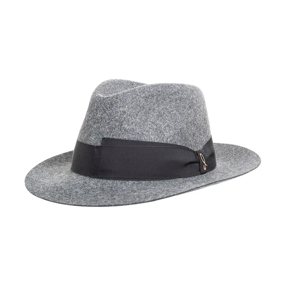 doria-1905-jigen-cappello-drop-in-feltro-di-lapin-melange-ghiaia image 1