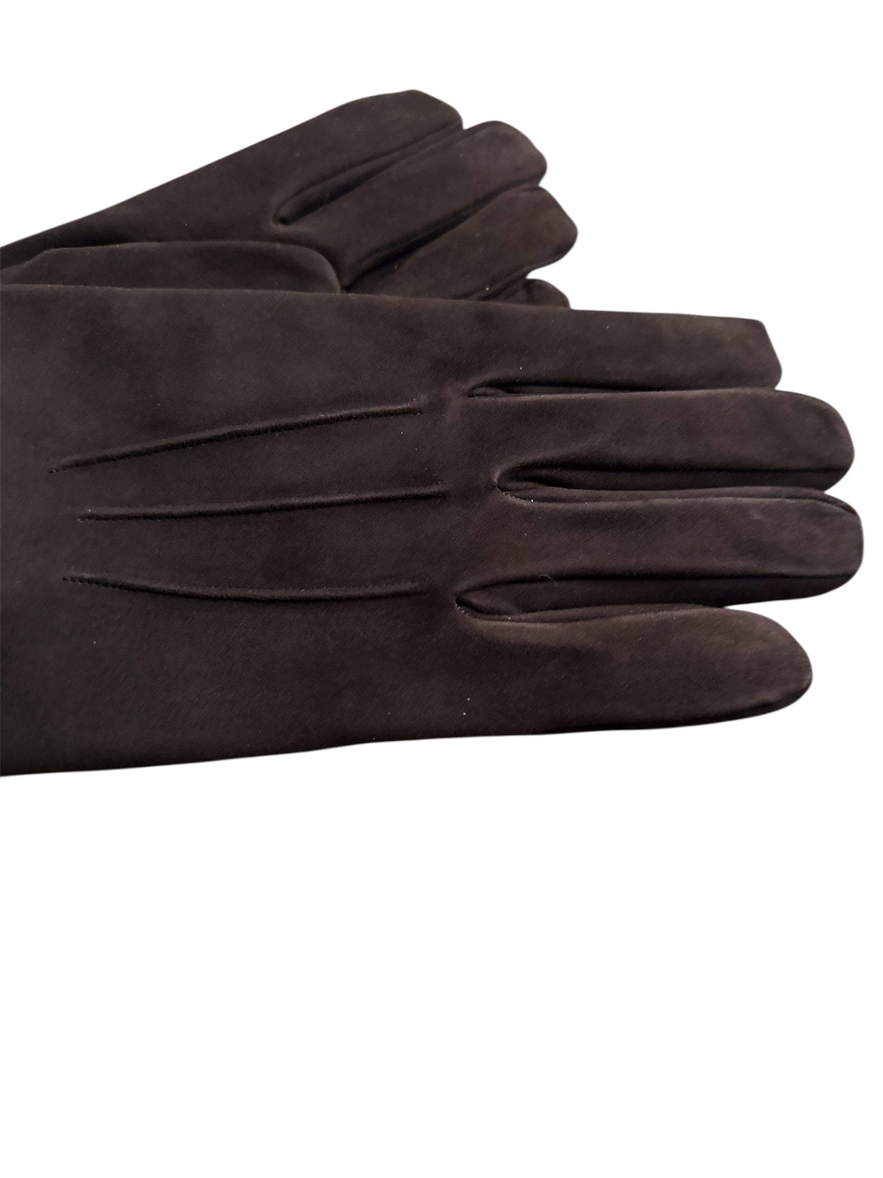 merola-gloves-guanti-in-camoscio-foderati-in-cashmere-marrone-scuro image 3